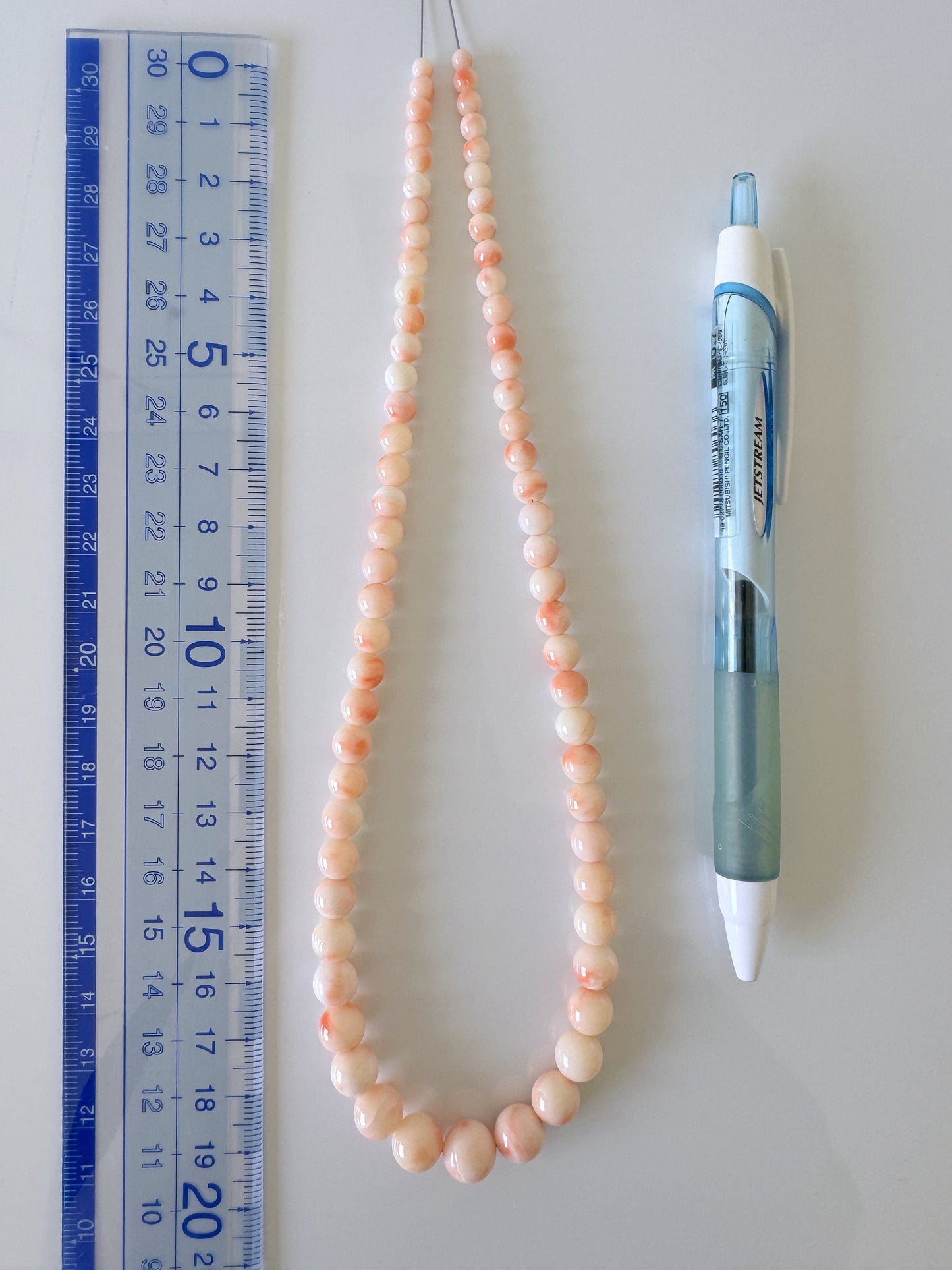 Natural Deep Sea Coral 3.7 - 9.4mm Round Beads Strand, Genuine Natural Pink/Orange/White Color Coral, 40cm, 15.7", For Jewelry Making