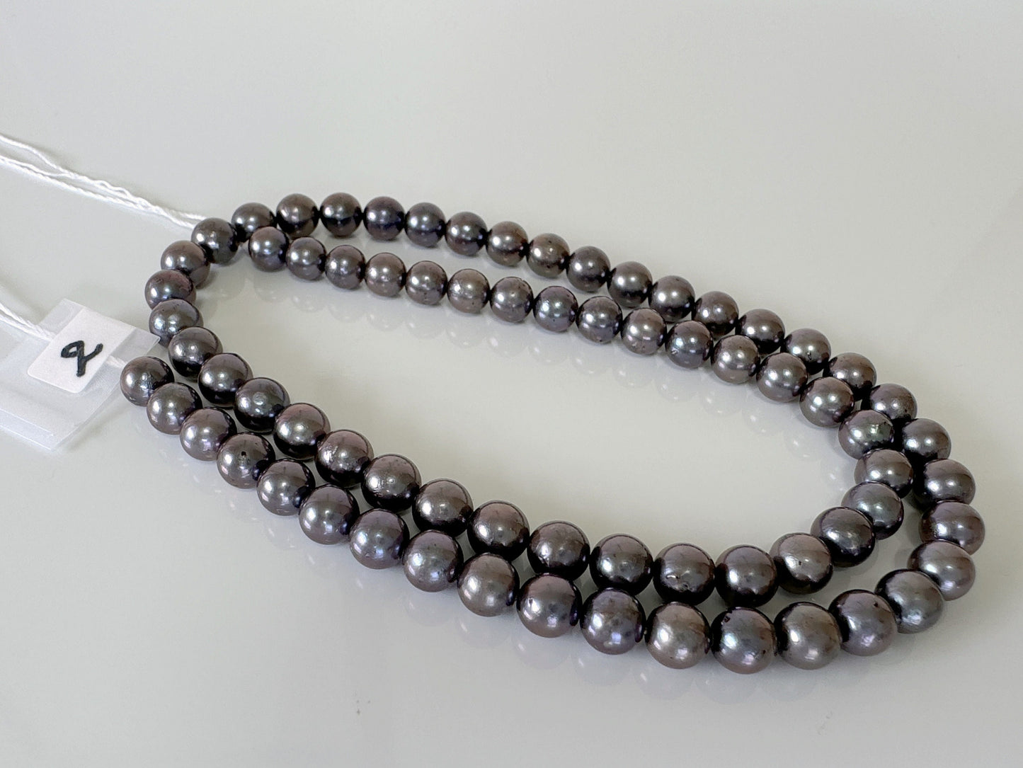 5.5-6mm Japanese Black/Black peacock Akoya Pearl Beads, Full Strand, 40cm , 15.7", Salt Water cultured pearl