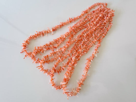 Japanese Red Coral (Aka coral) Short Branch 40cm Strand, 15.7", Natural Red/Orange/White Color Coral for Jewelry Making, Price per Strand