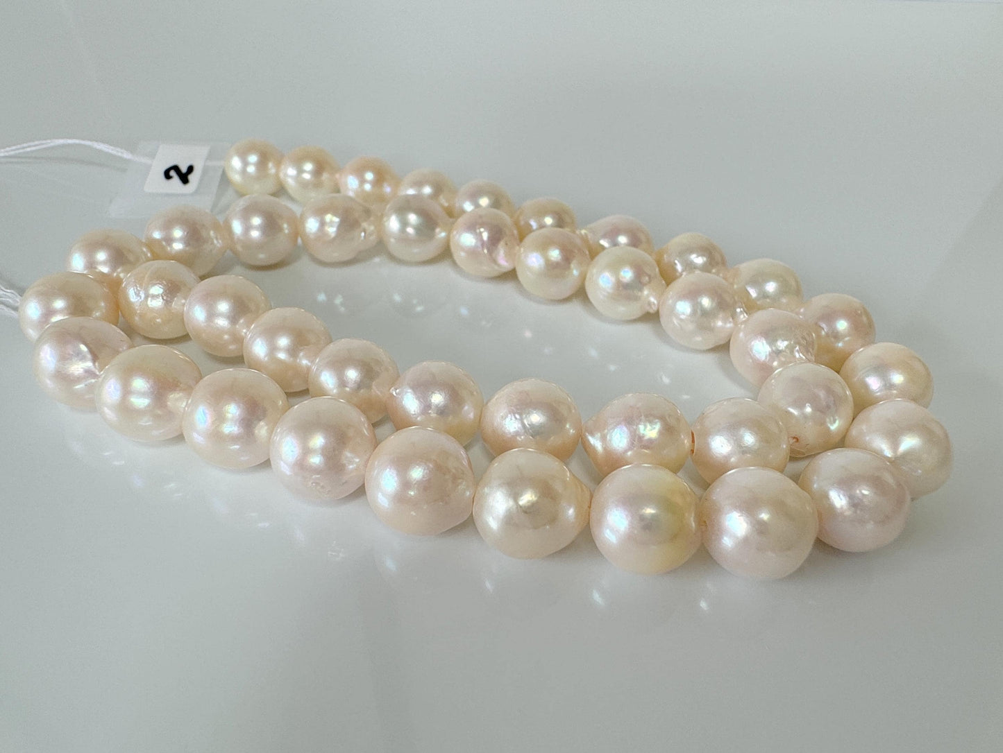 9-9.5mm Japanese White Akoya Pearl Beads, Genuine Akoya Pearl, Full Strand, 40cm , 15.7", Cultured Salt water pearl