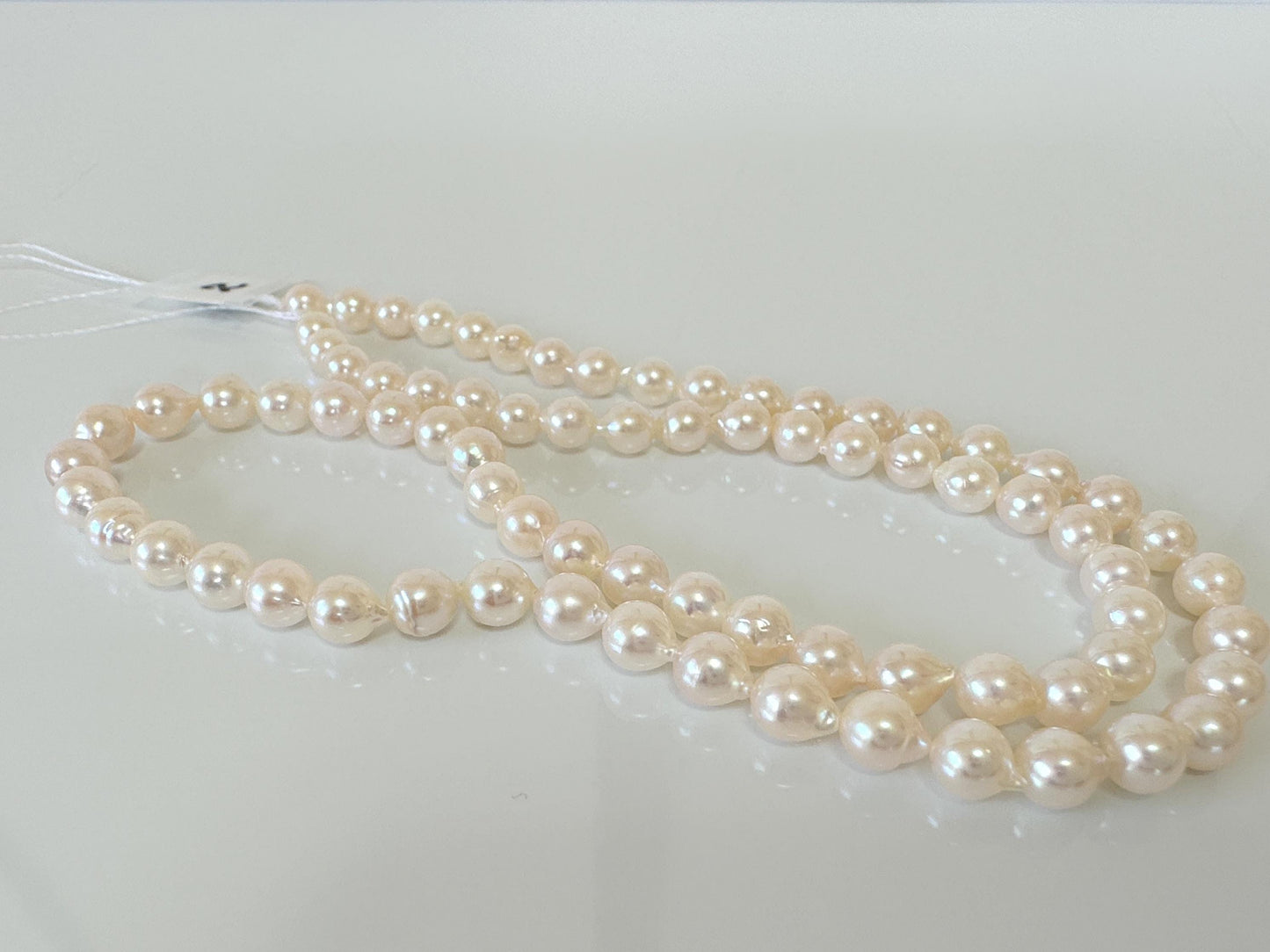 4.5-5mm Japanese White Akoya Baby Pearl Beads, Genuine Akoya Pearl, Full Strand, 40cm , 15.7", Cultured Salt water pearl