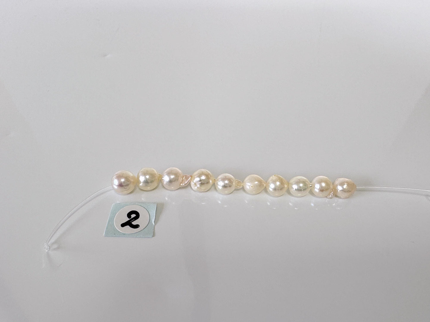 10 Pieces Short Strand of Japanese White Akoya Pearl Beads, 5-5.6mm Semi-baroque, Genuine Akoya Pearl, Cultured in Sea Water