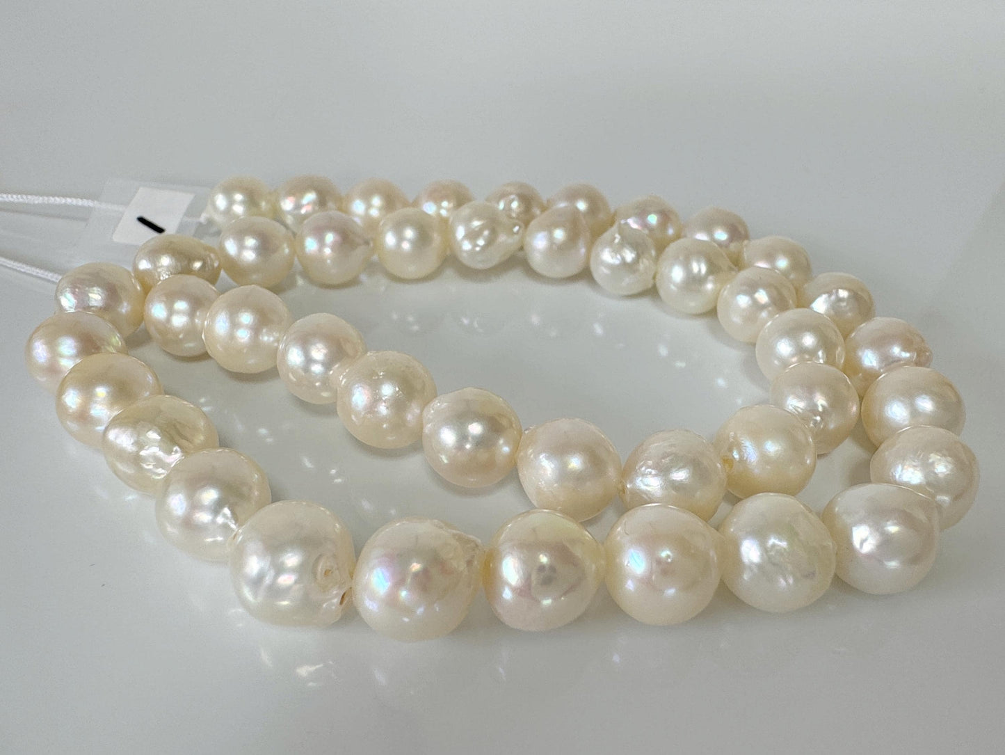 9-9.5mm Japanese White Akoya Pearl Beads, Genuine Akoya Pearl, Full Strand, 40cm , 15.7", Cultured Salt water pearl