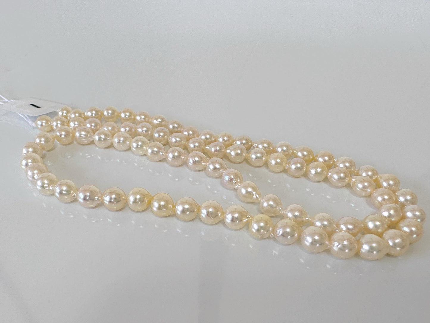 4.5-5mm Japanese White Akoya Baby Pearl Beads, Genuine Akoya Pearl, Full Strand, 40cm , 15.7", Cultured Salt water pearl