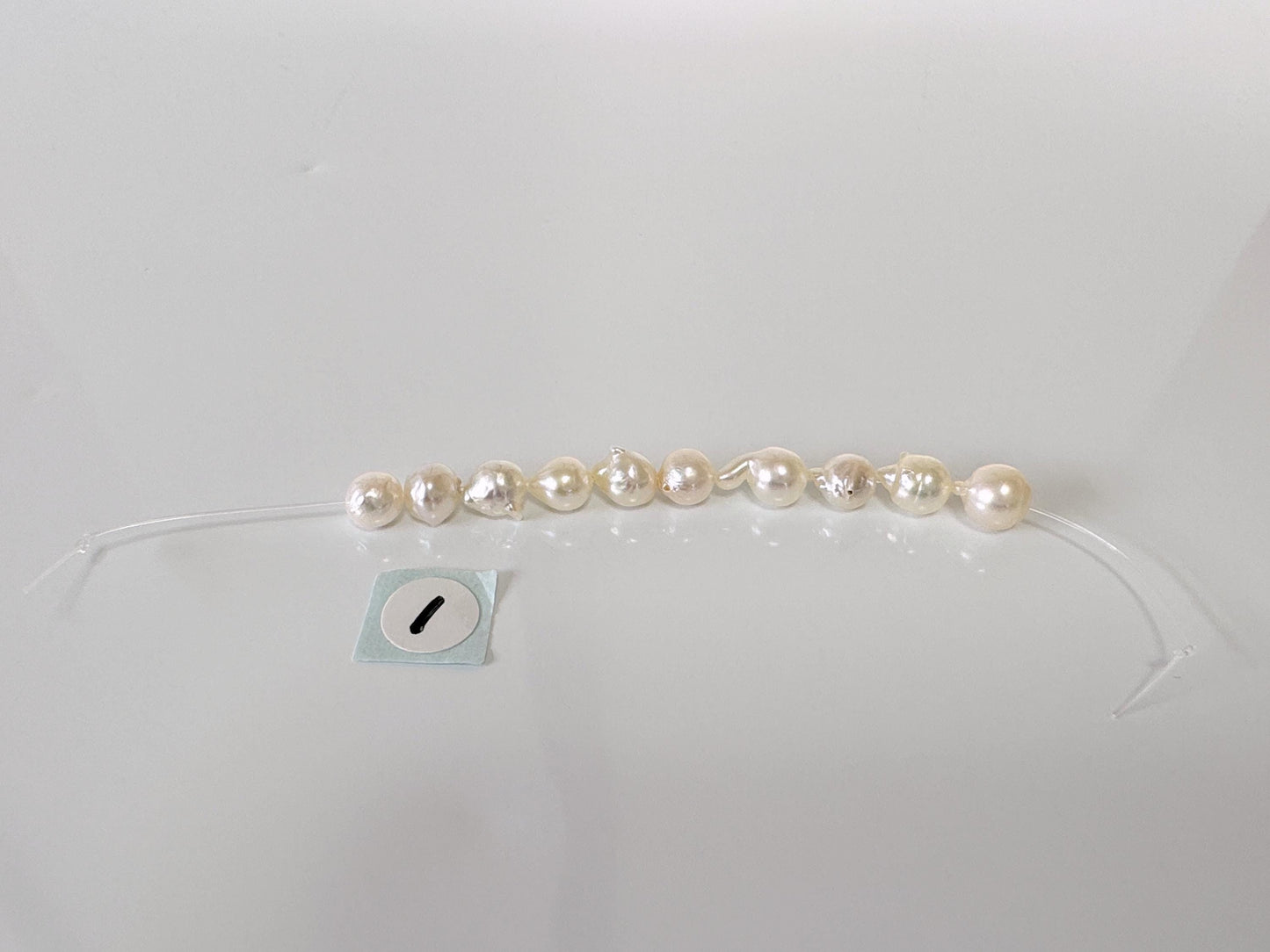 10 Pieces Short Strand of Japanese White Akoya Pearl Beads, 5-5.6mm Semi-baroque, Genuine Akoya Pearl, Cultured in Sea Water