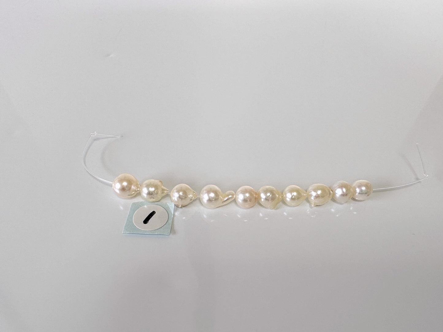 10 Pieces Short Strand of Japanese White Akoya Pearl Beads, 5-5.6mm Semi-baroque, Genuine Akoya Pearl, Cultured in Sea Water