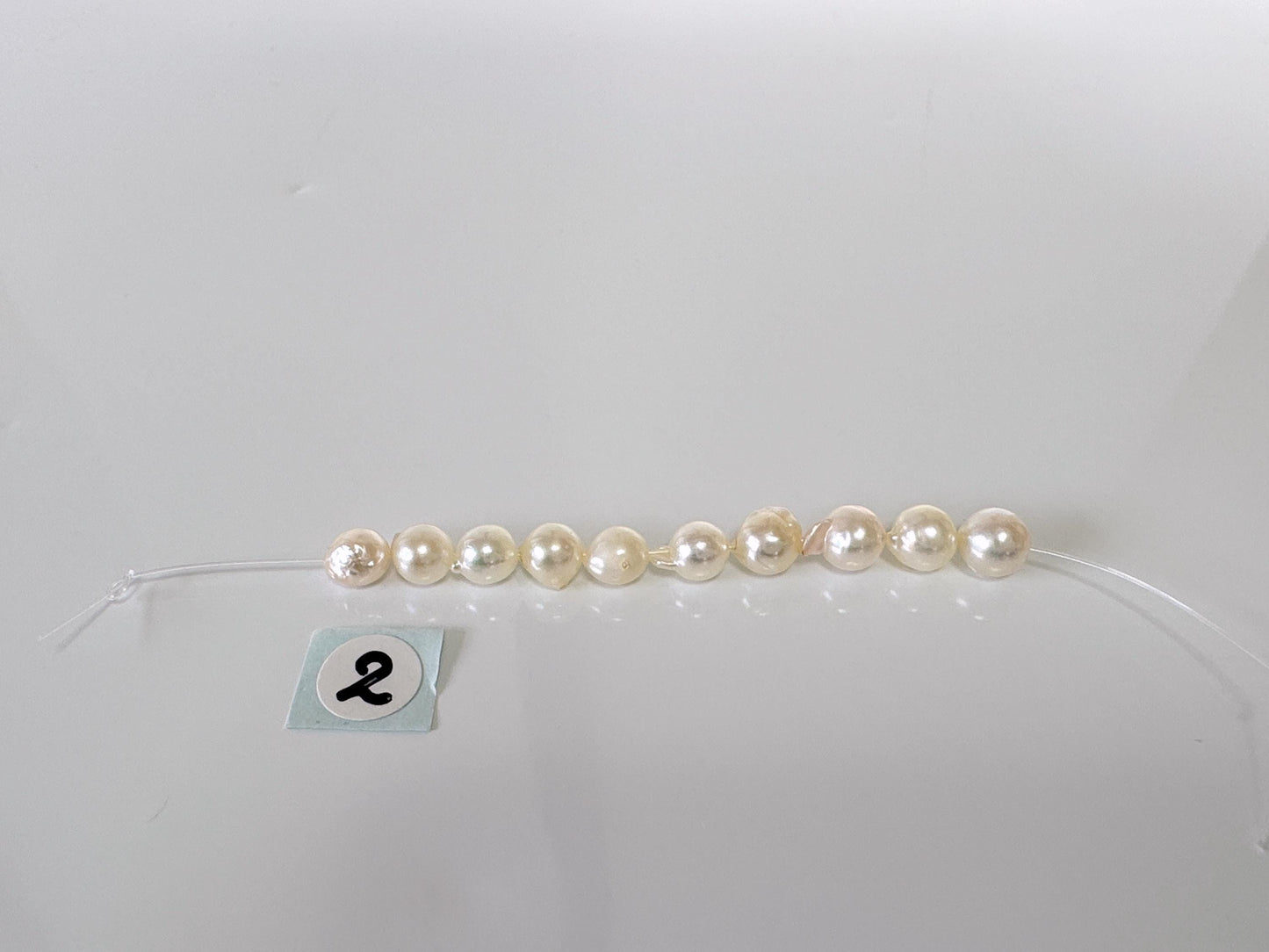 10 Pieces Short Strand of Japanese White Akoya Pearl Beads, 5-5.6mm Semi-baroque, Genuine Akoya Pearl, Cultured in Sea Water