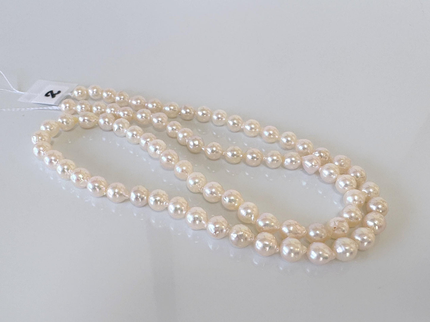 4.5-5mm Japanese White Akoya Baby Pearl Beads, Genuine Akoya Pearl, Full Strand, 40cm , 15.7", Cultured Salt water pearl