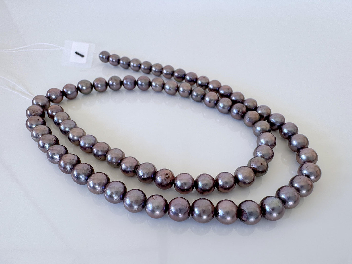 5.5-6mm Japanese Black/Black peacock Akoya Pearl Beads, Full Strand, 40cm , 15.7", Salt Water cultured pearl