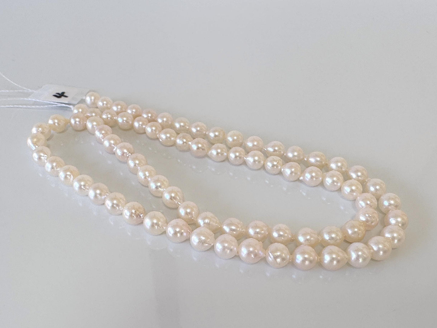 4.5-5mm Japanese White Akoya Baby Pearl Beads, Genuine Akoya Pearl, Full Strand, 40cm , 15.7", Cultured Salt water pearl