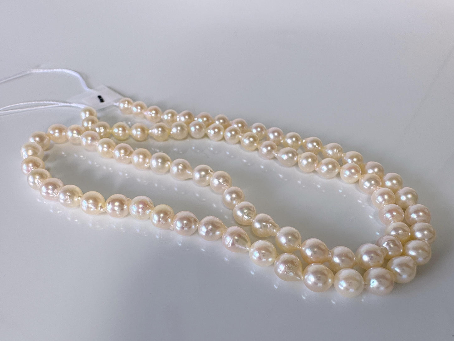 4.5-5mm Japanese White Akoya Baby Pearl Beads, Genuine Akoya Pearl, Full Strand, 40cm , 15.7", Cultured Salt water pearl