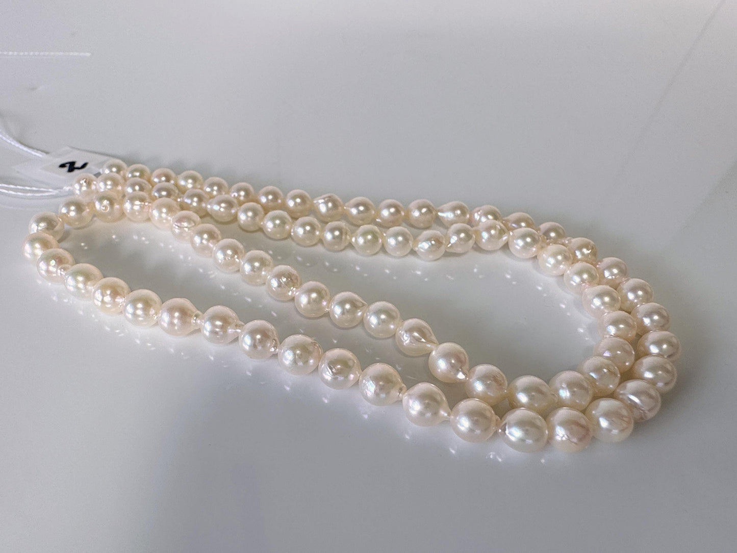 4.5-5mm Japanese White Akoya Baby Pearl Beads, Genuine Akoya Pearl, Full Strand, 40cm , 15.7", Cultured Salt water pearl