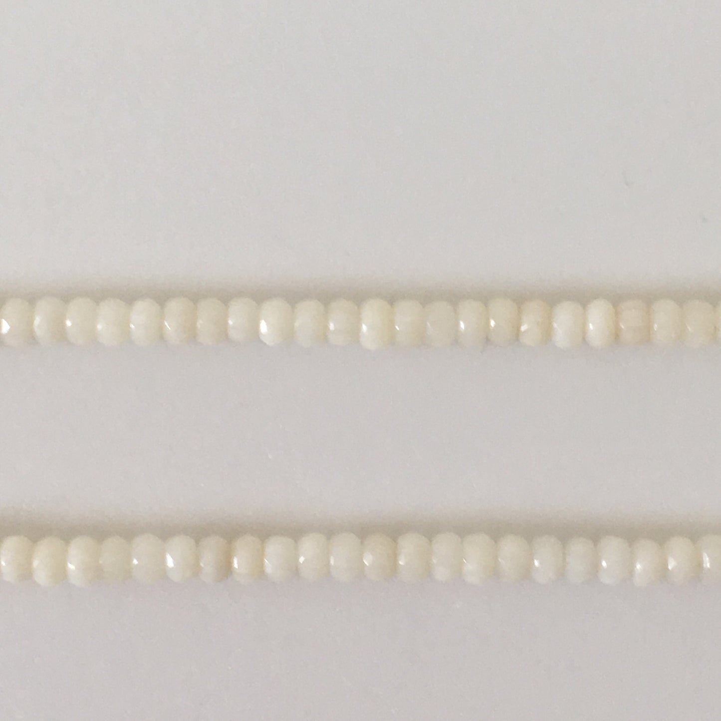 Natural white bamboo coral 3mm faceted abacus, rondelle, disc beads strands, 15.3inches,39cm, white sea bamboo, natural white coral