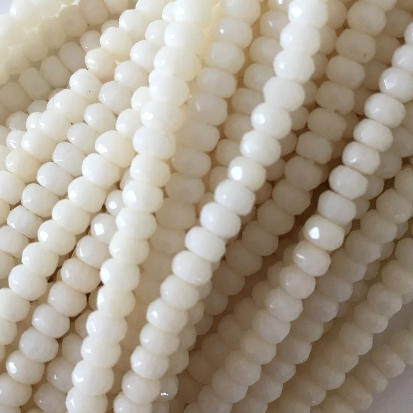 Natural white bamboo coral 3mm faceted abacus, rondelle, disc beads strands, 15.3inches,39cm, white sea bamboo, natural white coral