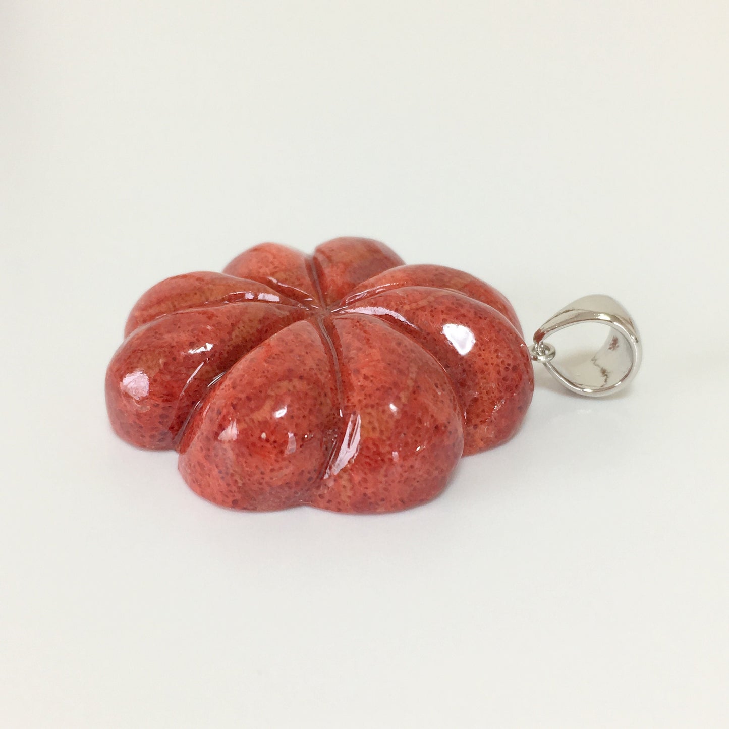 Natural sponge coral  Four leaf Clover pendant 30mm,  price per piece