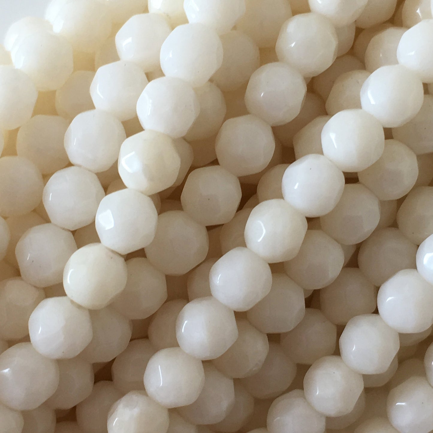 Natural white bamboo coral 4mm faceted beads, cut beads strands, 15.3inches,39cm, white sea bamboo, natural white coral, price per strand