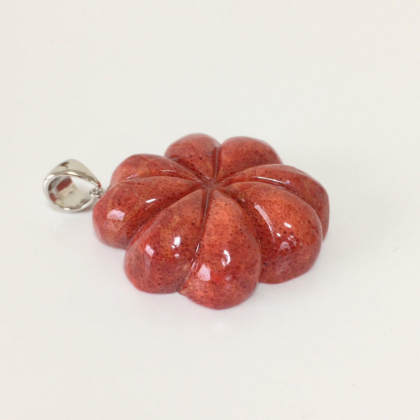 Natural sponge coral  Four leaf Clover pendant 30mm,  price per piece