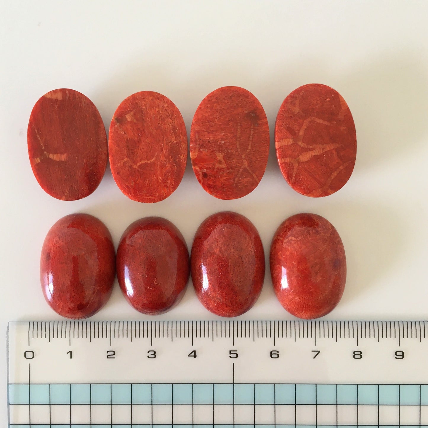 25x18mm, 27x20mm, 33x25mm, Natural sponge coral oval cabochon, For jewelry making, Price per piece