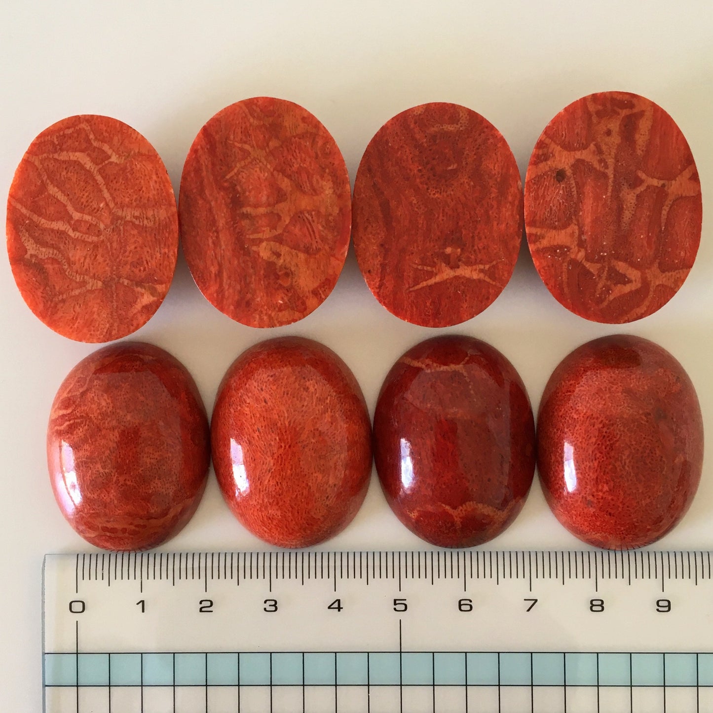 25x18mm, 27x20mm, 33x25mm, Natural sponge coral oval cabochon, For jewelry making, Price per piece