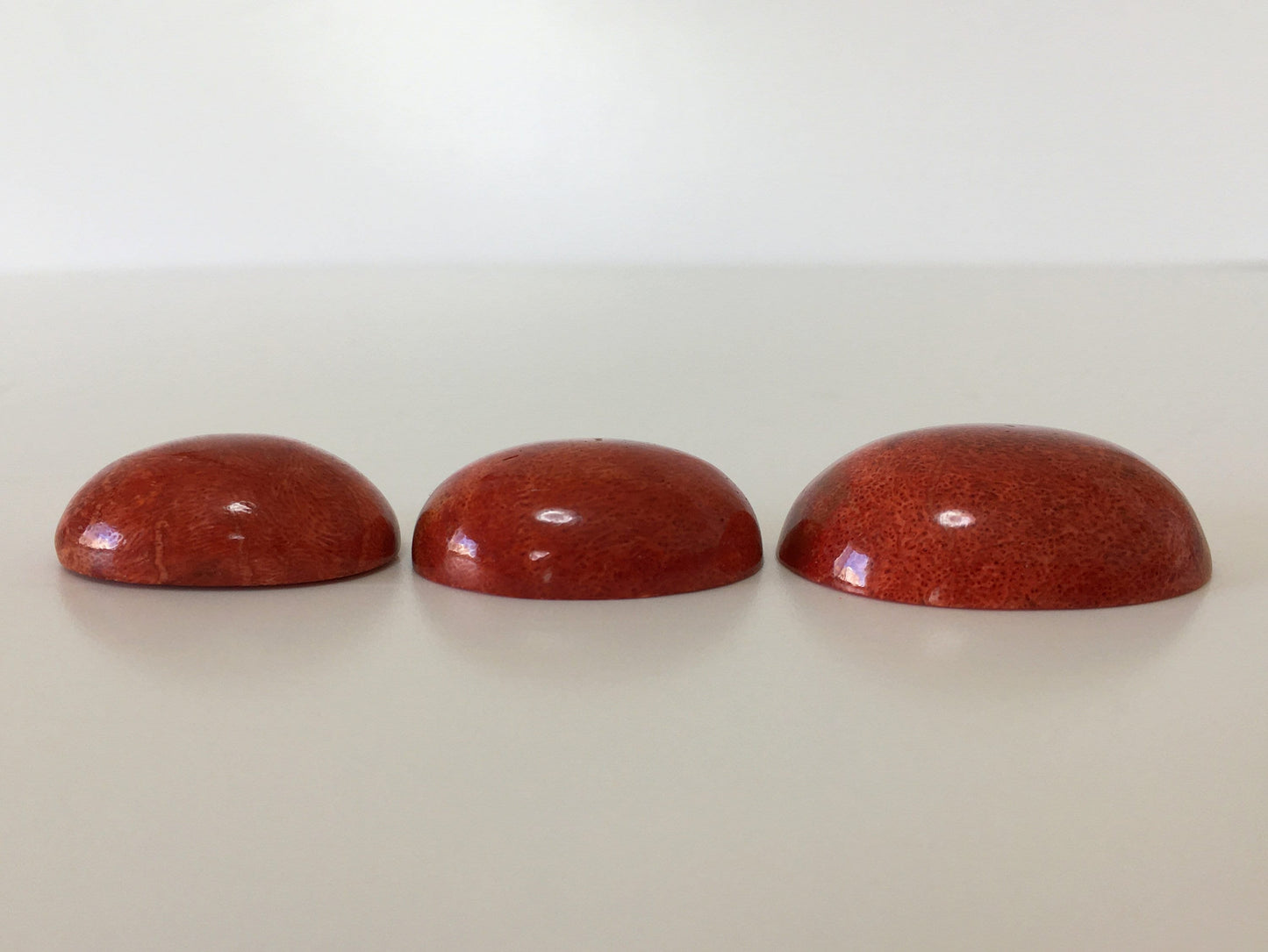 25x18mm, 27x20mm, 33x25mm, Natural sponge coral oval cabochon, For jewelry making, Price per piece