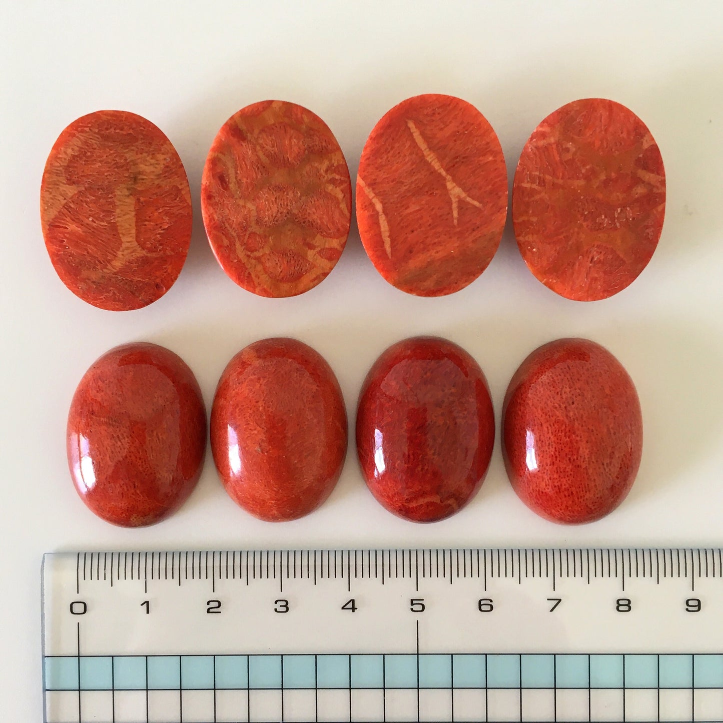 25x18mm, 27x20mm, 33x25mm, Natural sponge coral oval cabochon, For jewelry making, Price per piece