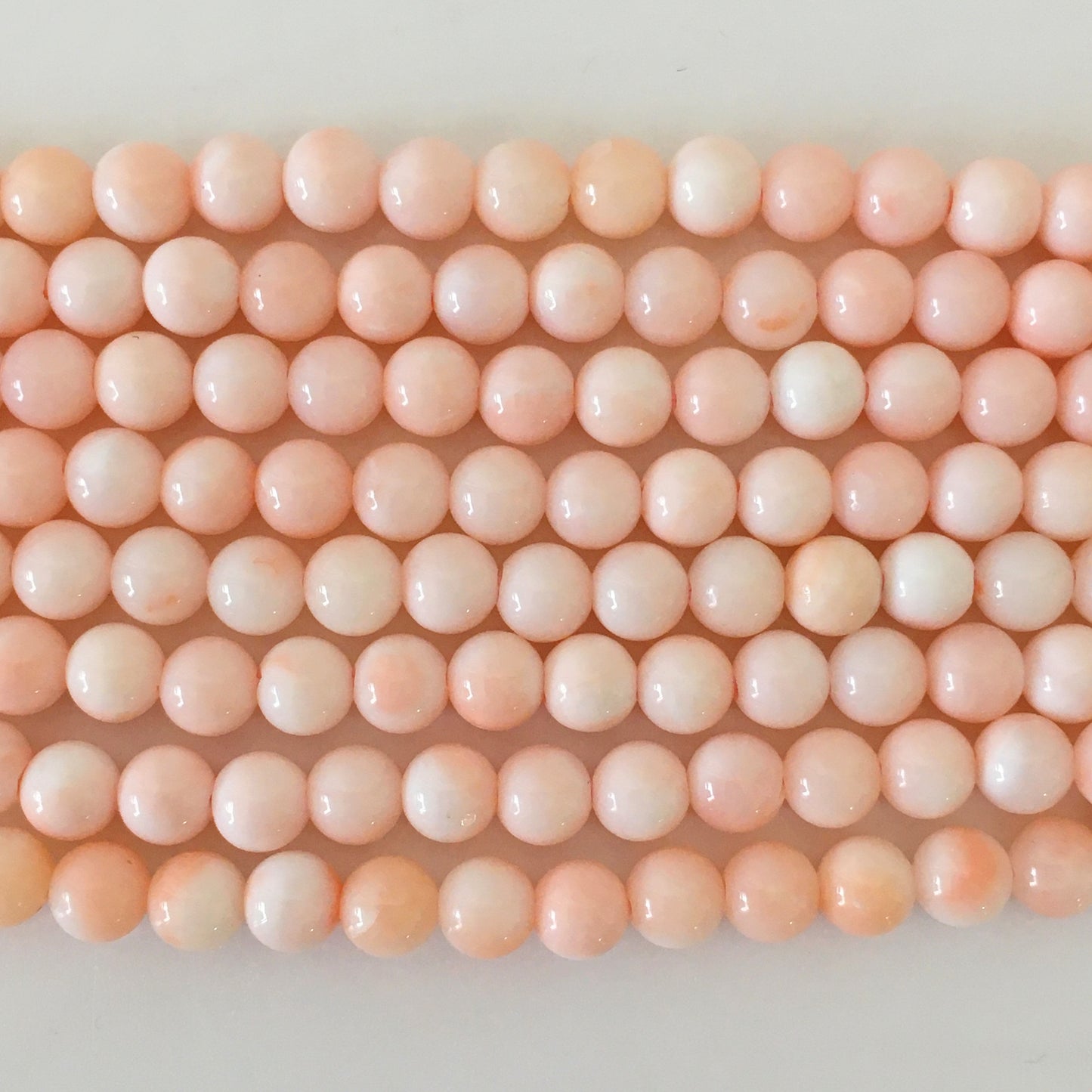 Natural Pink Coral (Miss coral) 5mm round beads strands, Natural angel skin color coral, strand or half-strand, Natural color