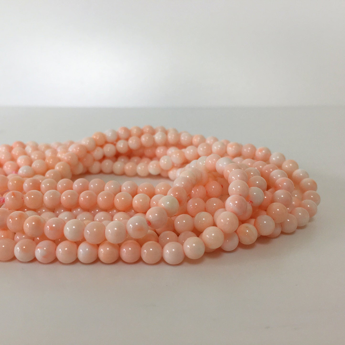 Natural Pink Coral (Miss coral) 5mm round beads strands, Natural angel skin color coral, strand or half-strand, Natural color