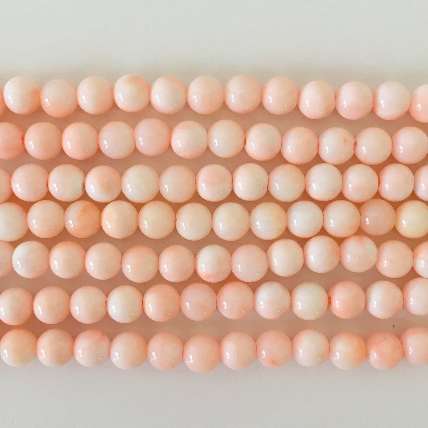 Natural Pink Coral (Miss coral) 5mm round beads strands, Natural angel skin color coral, strand or half-strand, Natural color