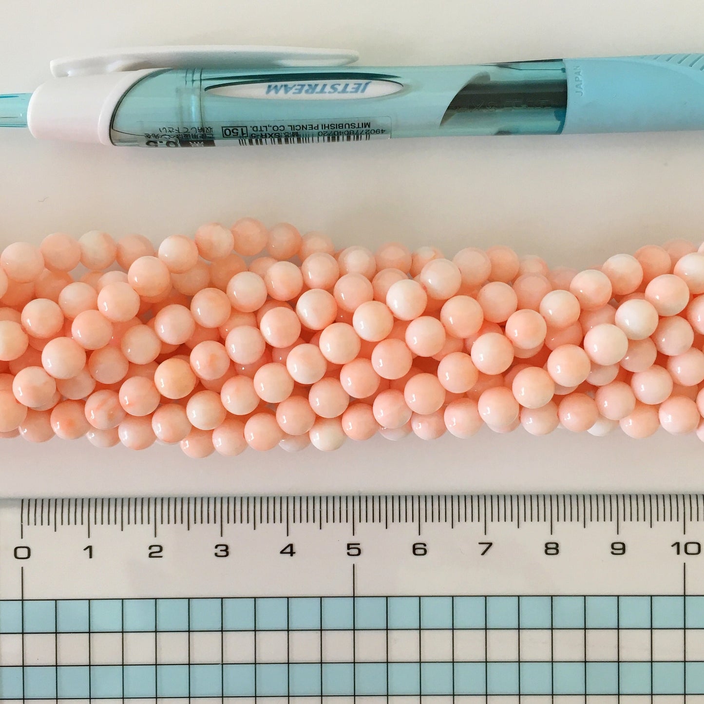 Natural Pink Coral (Miss coral) 5.5-5.75mm round beads strands, Natural angel skin color coral, full strand or half-strand, Natural color