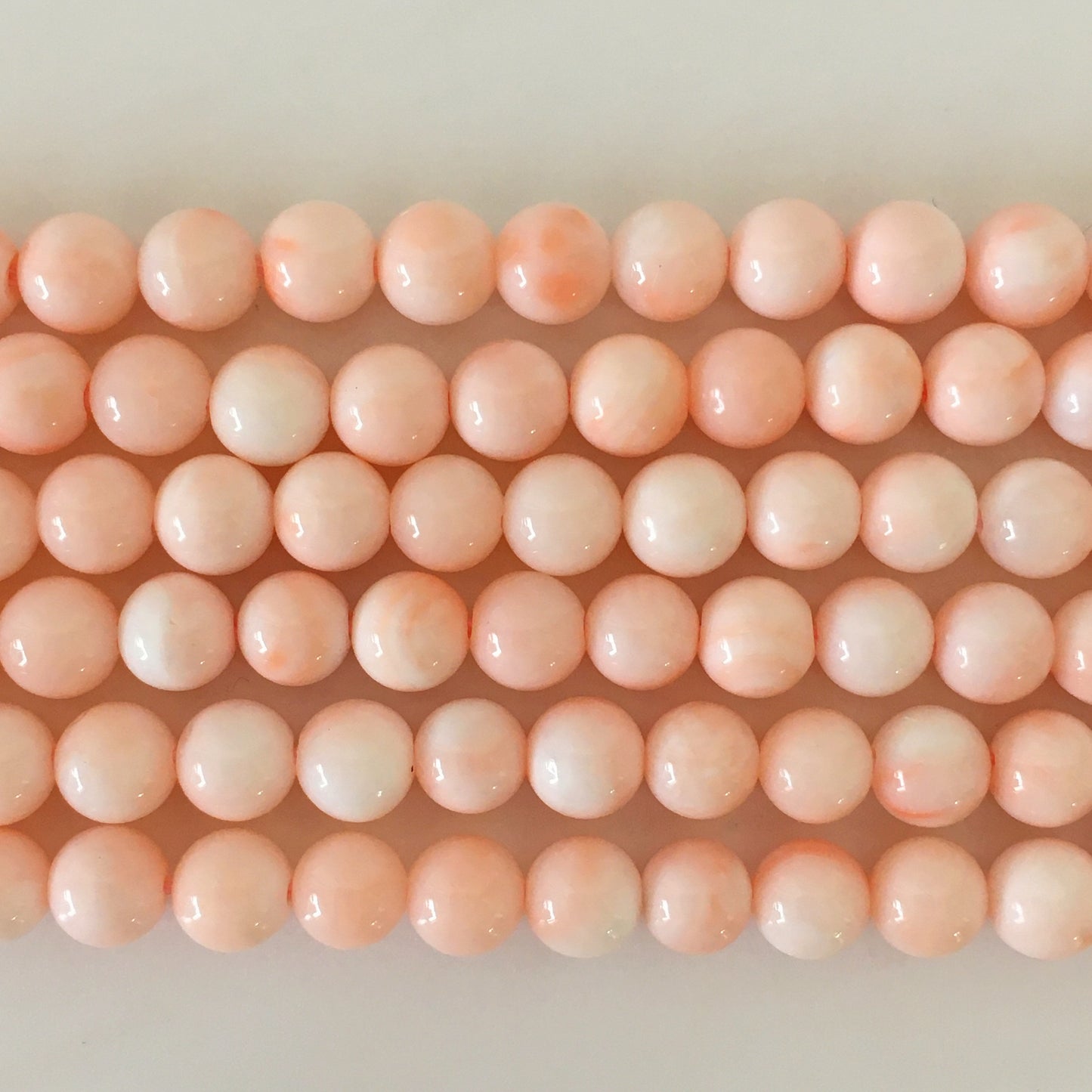 Natural Pink Coral (Miss coral) 5.5-5.75mm round beads strands, Natural angel skin color coral, full strand or half-strand, Natural color