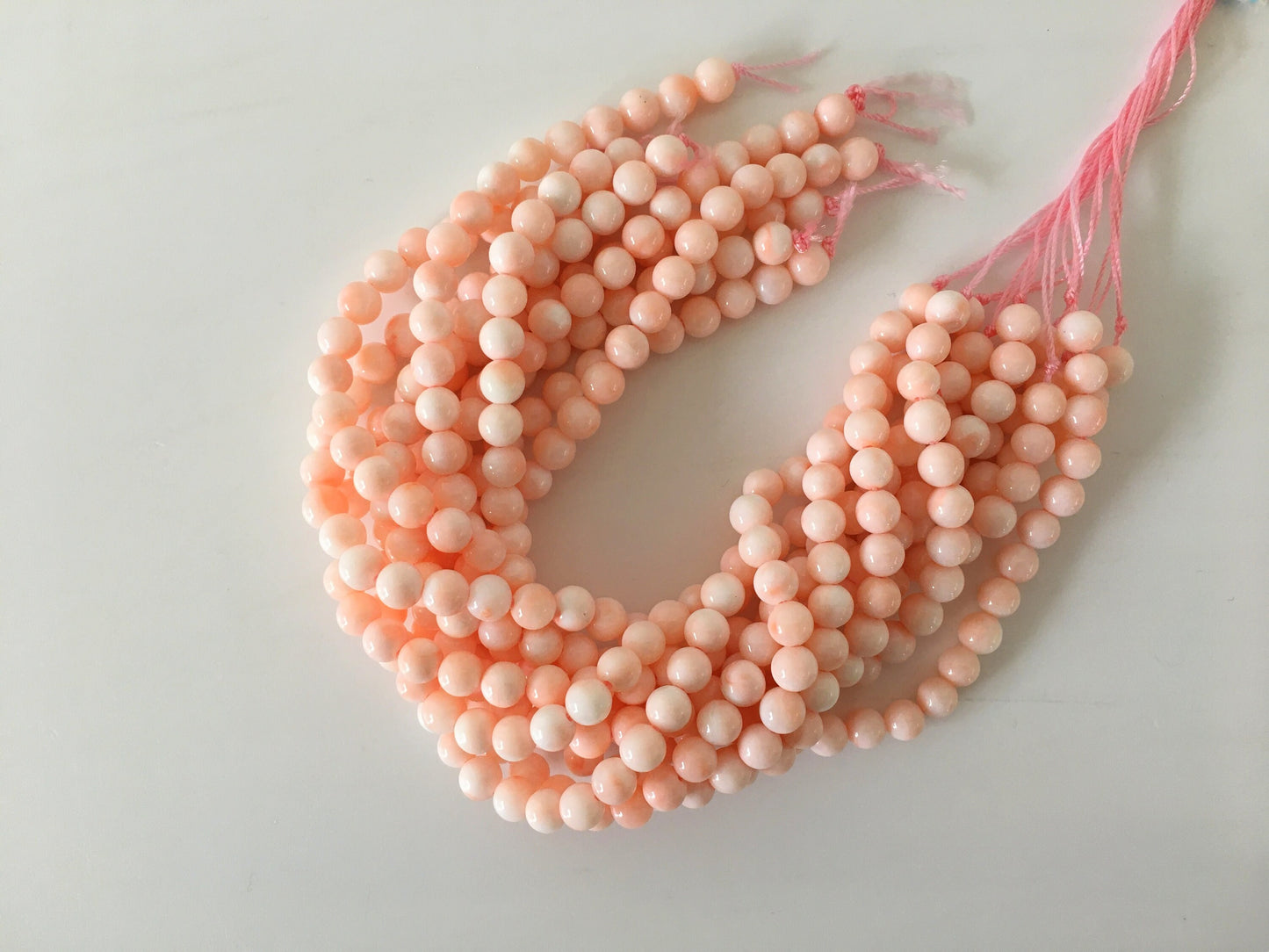 Natural Pink Coral (Miss coral) 5.5-5.75mm round beads strands, Natural angel skin color coral, full strand or half-strand, Natural color