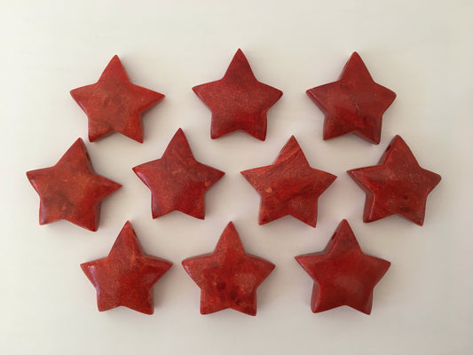 Full hole Natural sponge coral star loose 30mm, Apple coral star loose, Full hole, For jewelry making, Price per piece