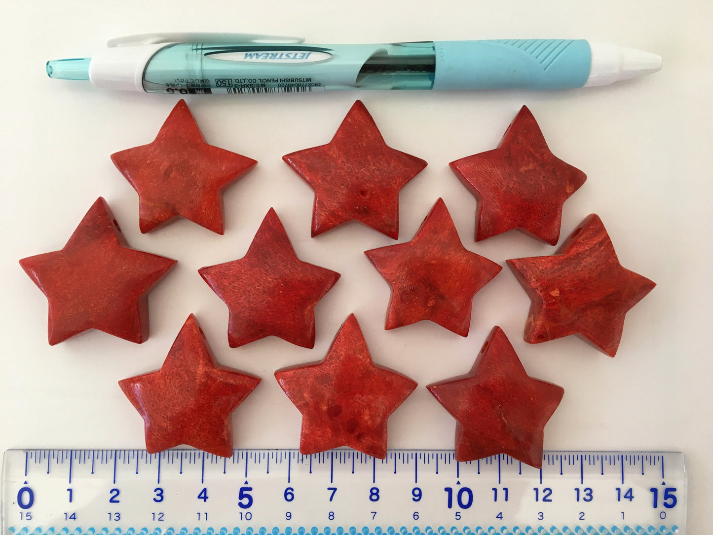 Full hole Natural sponge coral star loose 30mm, Apple coral star loose, Full hole, For jewelry making, Price per piece