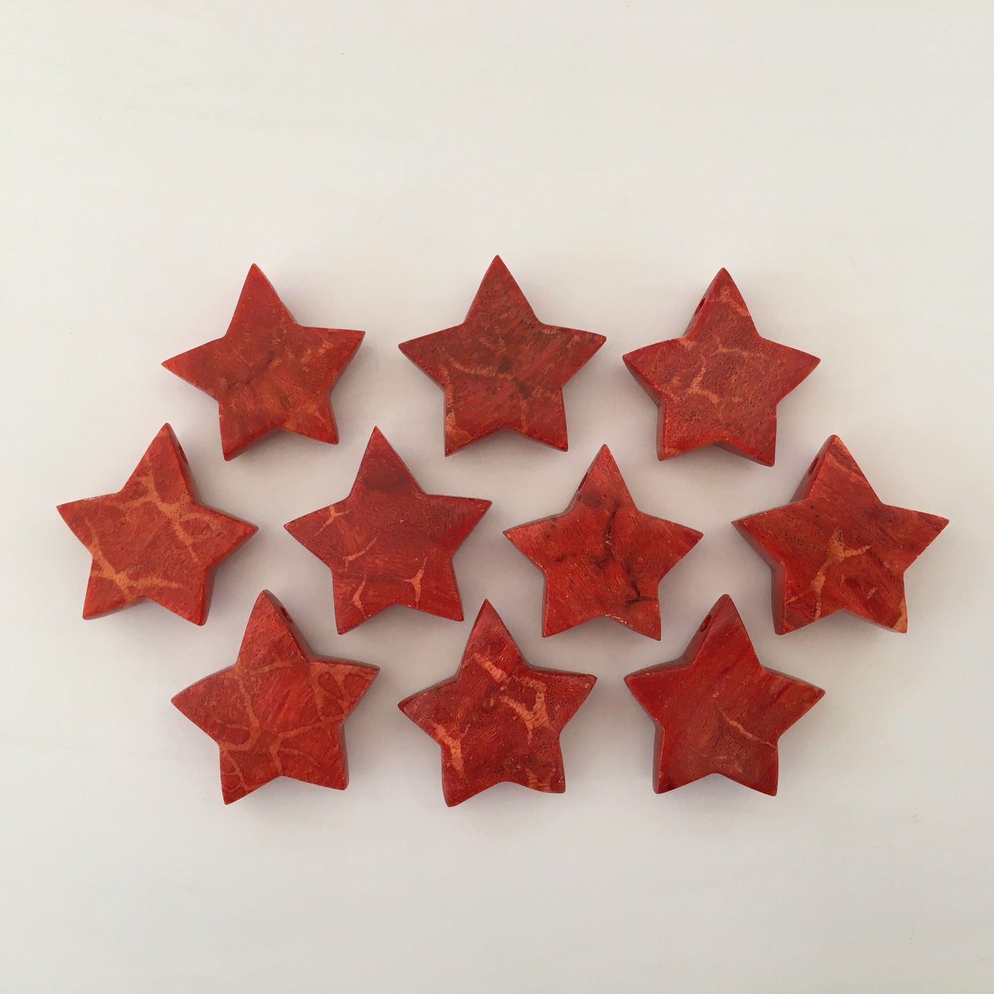 Full hole Natural sponge coral star loose 30mm, Apple coral star loose, Full hole, For jewelry making, Price per piece