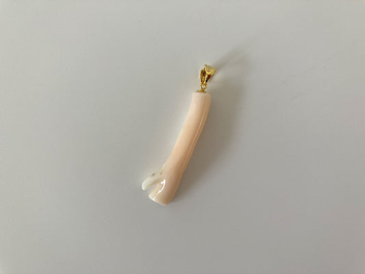 Natural Deep Sea Coral Branch Pendant, Natural Pink Color coral branch pendant, Undyed  genuine coral, Silver bail (gold plated)