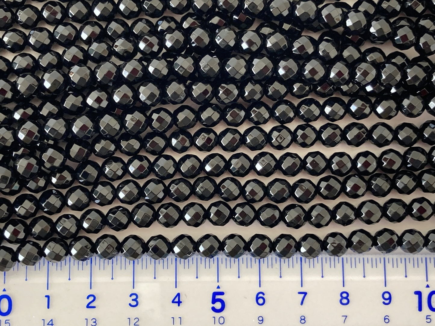 Black Agate, Onyx 6mm faceted beads strands, fine quality, 15.5inches, 39cm, Price per strand