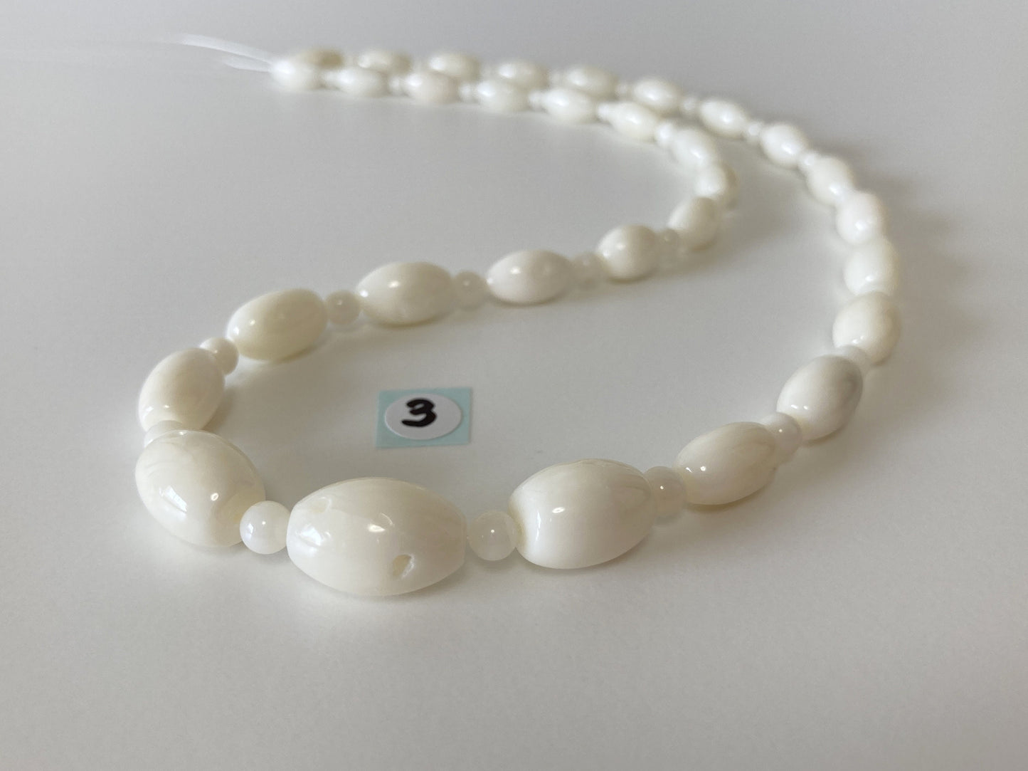 Natural White Color Bicone & Round Gradation Full-Strand Coral Beads, Pure White Genuine Coral, Barrel shape, Marquise Shape, Jewelry Making