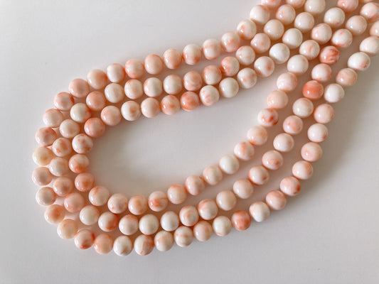 Natural Deep Sea Coral 10.5-10.8mm Round Beads Strand, Genuine Natural Light Pink Color Coral, 45cm, 17.7"