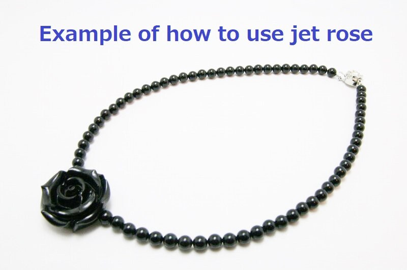 Jet Rose Carving Loose, 30mm Diameter with Off-Center Drilled Full Hole, for Jewelry Making, Price per Piece