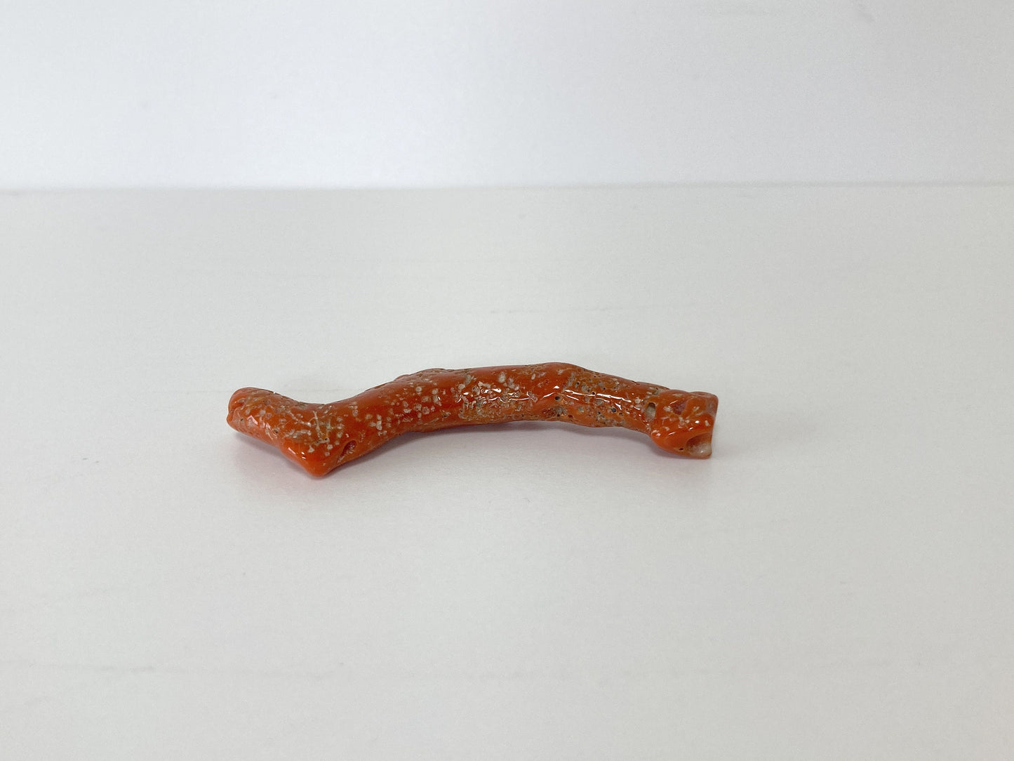 Japanese red(Aka) coral branch , Natural red color coral for jewelry making, Drilled hole on top