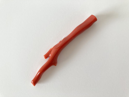 Coral branch 77mm, Japanese Momo Coral Branch, Natural Dark Orange Color Coral Branch, Genuine Coral, For Jewelry making