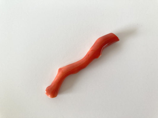 Japanese Momo Coral Branch, 63mm, Natural Orange Color Coral Branch, Genuine Coral, For Jewelry making