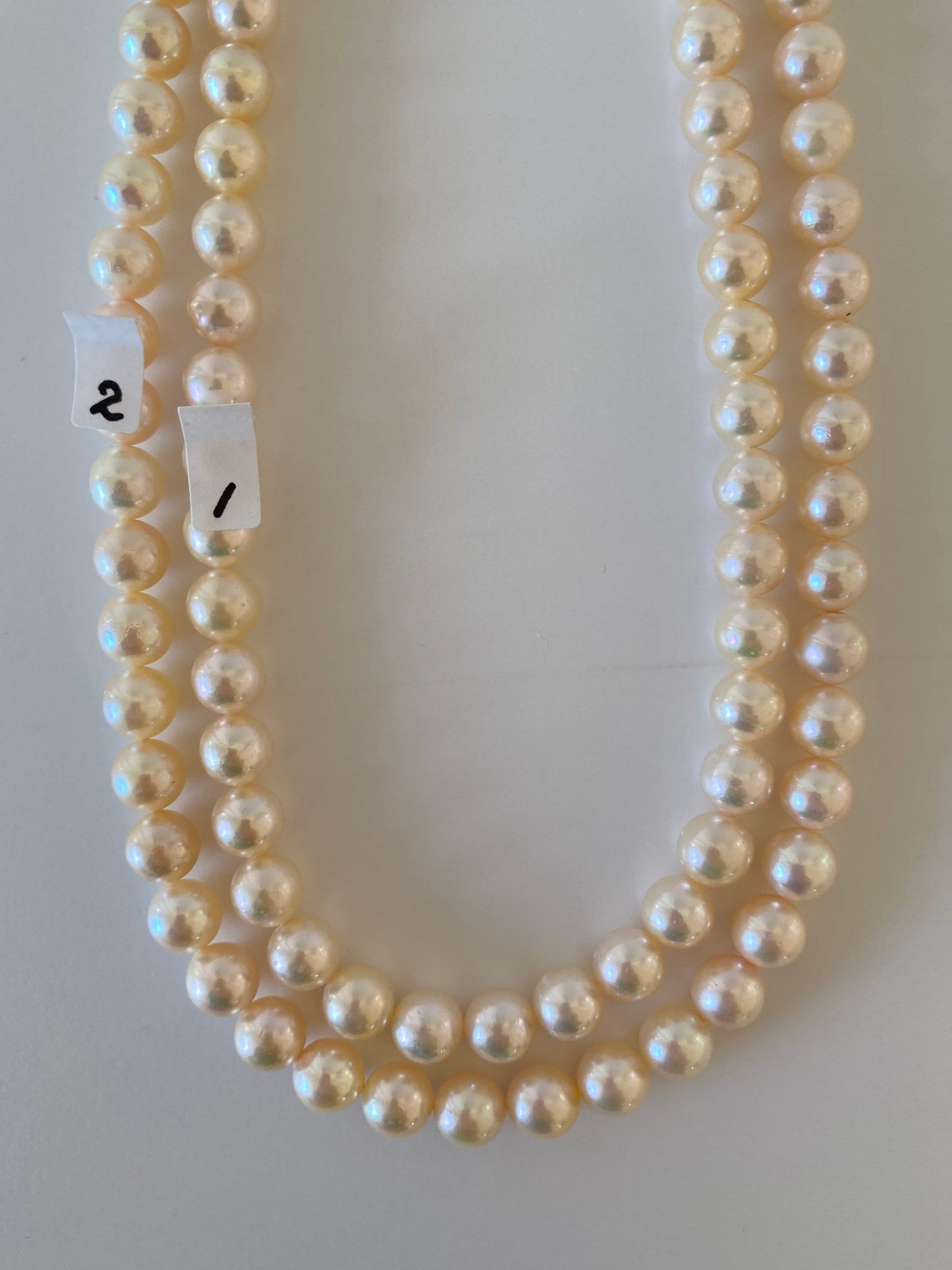 8.5-9mm Japanese Yellow Akoya Pearl Beads, Genuine Akoya Pearl, Full Strand, 40cm , 15.7", Salt water pearl