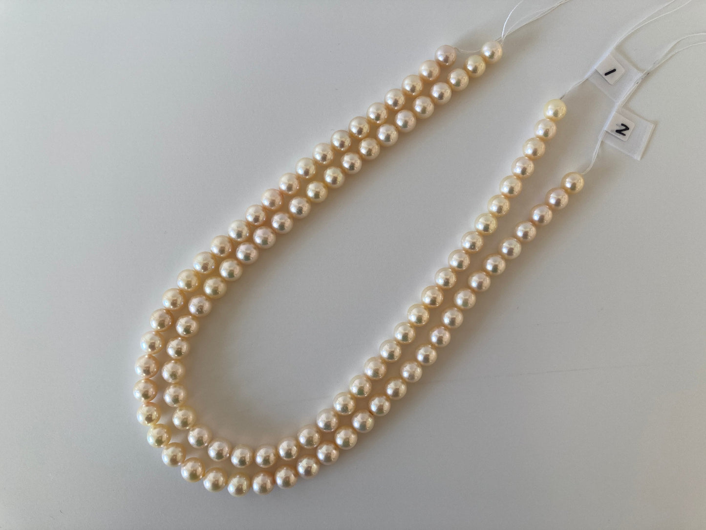 8.5-9mm Japanese Yellow Akoya Pearl Beads, Genuine Akoya Pearl, Full Strand, 40cm , 15.7", Salt water pearl