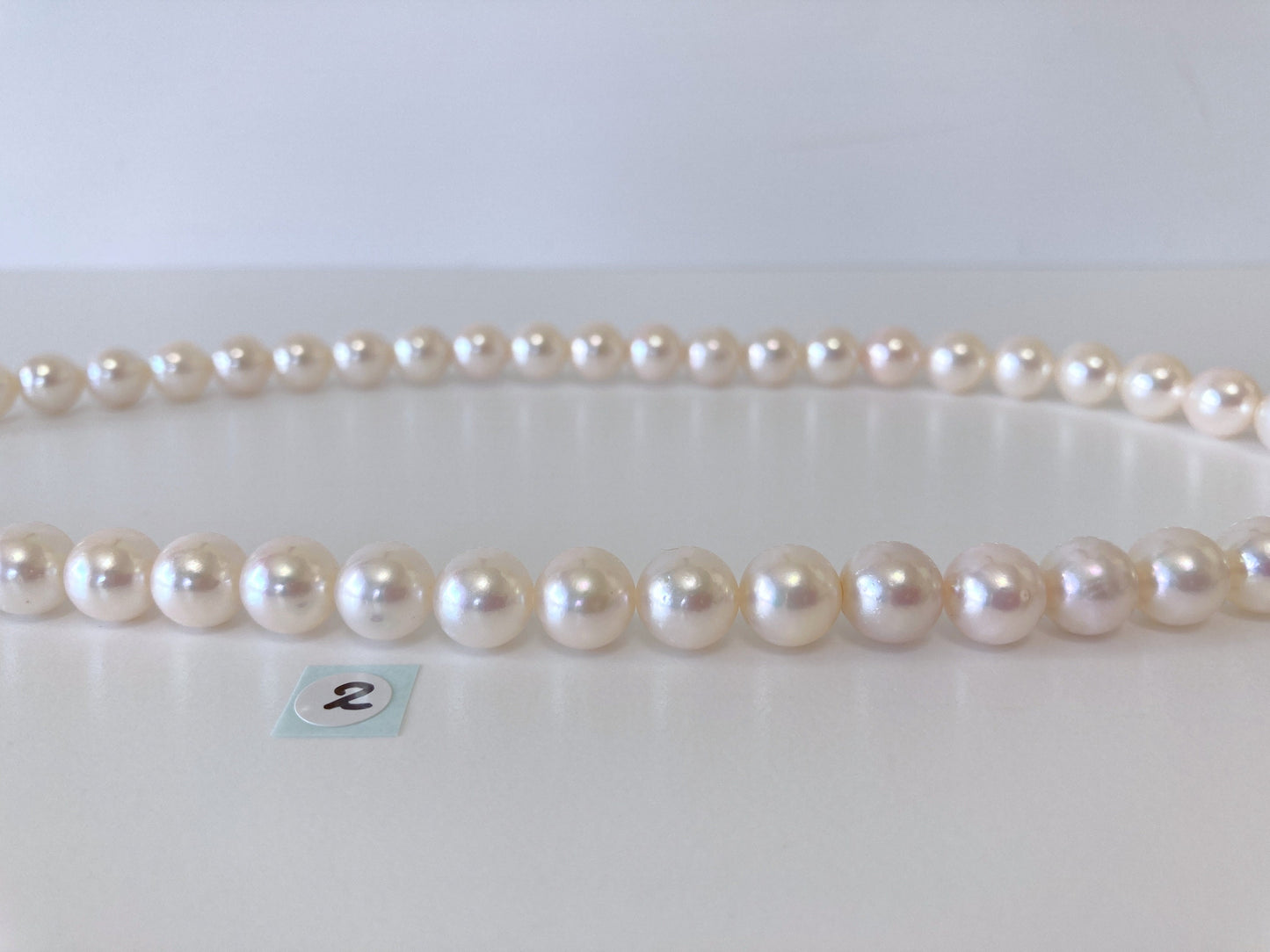 9-9.5mm Japanese White Akoya Pearl Beads, Genuine Akoya Pearl, Full Strand, 40cm , 15.7", Salt water pearl