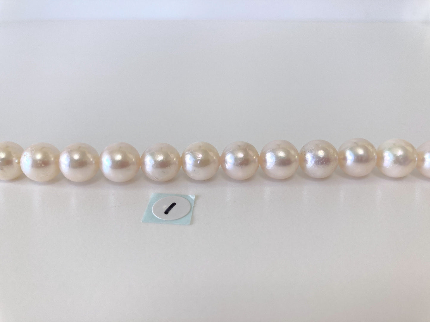 9-9.5mm Japanese White Akoya Pearl Beads, Genuine Akoya Pearl, Full Strand, 40cm , 15.7", Salt water pearl