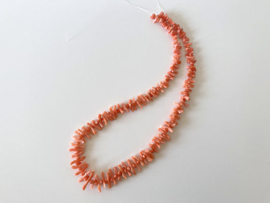 Natural Deep Sea Coral Small branch strand ,44cm, 17.3in, Orange/Pink coral branch strands for jewelry making, Natural color