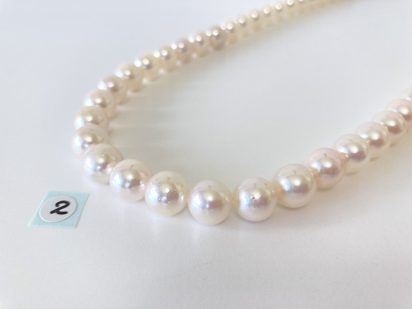 9-9.5mm Japanese White Akoya Pearl Beads, Genuine Akoya Pearl, Full Strand, 40cm , 15.7", Salt water pearl