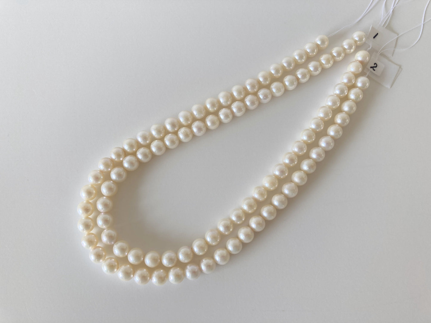 8.5-9mm Japanese White Akoya Pearl Beads, Genuine Akoya Pearl, Full Strand, 40cm , 16", Cultured Salt water pearl