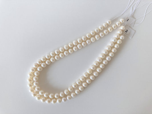 8.5-9mm Japanese White Akoya Pearl Beads, Genuine Akoya Pearl, Full Strand, 40cm , 16", Cultured Salt water pearl